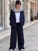 کت و شلوار دودکمه باکسی